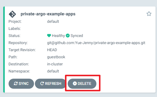 DELETE 按鈕